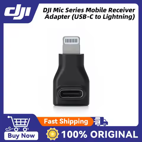 DJI Mic Series Mobile Receiver Adapter (USB-C to Lightning) to Apple devices with a Lightning Origin