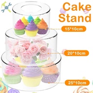 Acrylic Fillable Cake Stand Clear Cake Riser Cylinder Cupcake Stand Decorative Display Round Reusabl