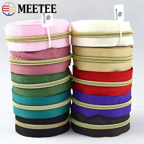 1-5M 5# Nylon Zippers Tape For Sewing Bag Plastic Zipper By The Meter Jacket Closure Zips Garment Zi