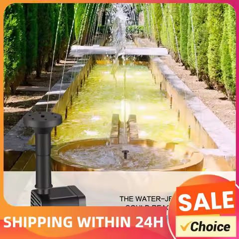 Solar Panel Powered Water Feature Pump with Nozzles Solar Fountain Pond Pump Kit Solar Pond Pump for