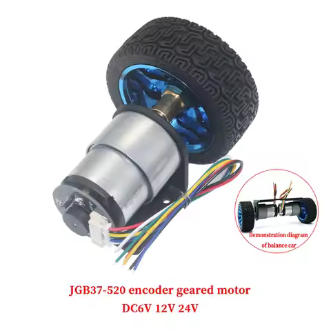 JGB37-520 encoder motor Smart car motor DC 6V 12V 24V small motor car kit speed motor