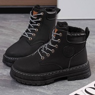 Martin Boots - Women's Burgundy Waterproof Thick-Soled Fall Boots