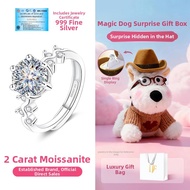 Engagement Wedding Ring 2 Carat Moissanite Sterling Silver