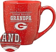 Rico Industries NCAA Georgia Bulldogs Grandpa 16 oz Team Color Laser Engraved Speckled Ceramic Coffe