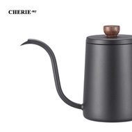 [In Stock] 600ml Stainless Steel Coffee Pot Gooseneck Long Narrow Pot Wooden Handle