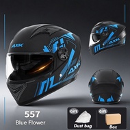 AXK Dual Visor Motorcycle Helmet For 55cm-62cm Head Circumference Ultraviolet-Proof 557
