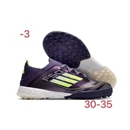 F50 (Children's shoes) Knitted waterproof shoes with LACES TF in stock kasut boots football shoes so