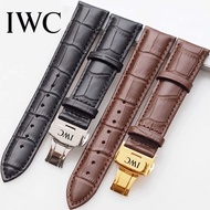 6/12 leather strap IWC cowhide suitable for Portuguese meter Portuguese 7 Portofino 20 folding buckle