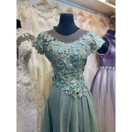 [NEW STYLE] SAGE GREEN Mother of the Bride Dress / Long Gown for Ninang / Principal Sponsor Gown ✨