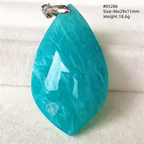 Natural Green Amazonite Pendant Jewelry Fashion Women Men Blue Amazonite Oval Water Drop Jewelry AAA