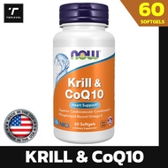 Now Foods Krill & CoQ10 / EPA & DHA 21.4% 500 mg. and CoQ10 26% 50 mg. นาวฟู้ดส์ คริลล์และโคคิวเท็น 