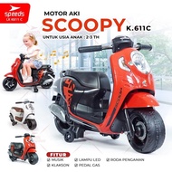 Mainan Anak Motor Aki Scoopy Original PMB Motor-motoran Anak Sepeda