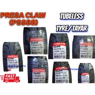 PRESA CLAW TAYAR TYRE  100/90-12 110/90-12 110/80-14 140/70-14 100/80-14 130/70-13 120/80-14 #TYRE#PRESA#