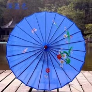 Green White Silk Paper Umbrella Performance Dance Umbrella Retro Style Wedding Photography Decorativ