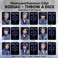 (Contents 9 PCS) XODIAC Throw A Dice Photocard - Premium 2 Sided Photocard Kpop Merch Unofficial Zay