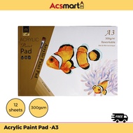 ACSmart - Acrylic paint pad | Sketchbook for acrylic paint size A3