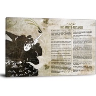 39 Famous Quotes Wall Art Canvas The Wisdom of Miyamoto Musashi Book of Five Rings 5 Poster Canvas