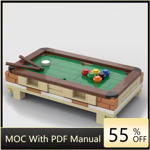 97 Parts Sports Equipment Billiards Table MOC Custom Building Blocks Bricks Model Creative Assembly 
