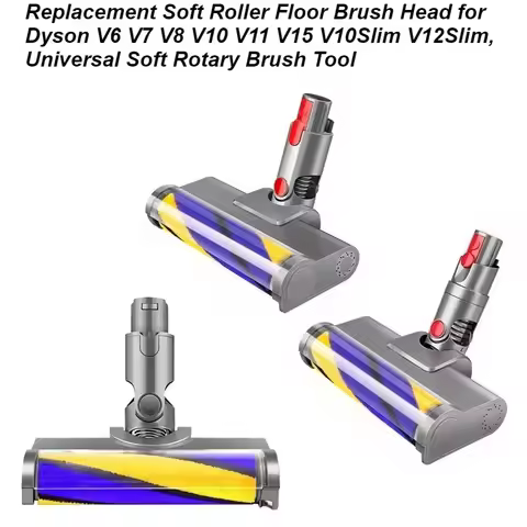 Replacement Soft Roller Floor Brush Head for Dyson V6 V7 V8 V10 V11 V15 V10Slim V12Slim, Universal S