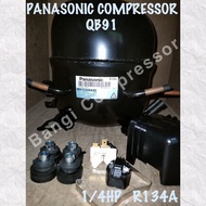 PANASONIC REFRIGERATOR COMPRESSOR QB91C24GAX0 1/4HP R134A PETI SEJUK PETI ICE COMPRESSOR