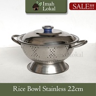 Rice Sangku Container | Rice Bowl Stainless Steel 22/24cm