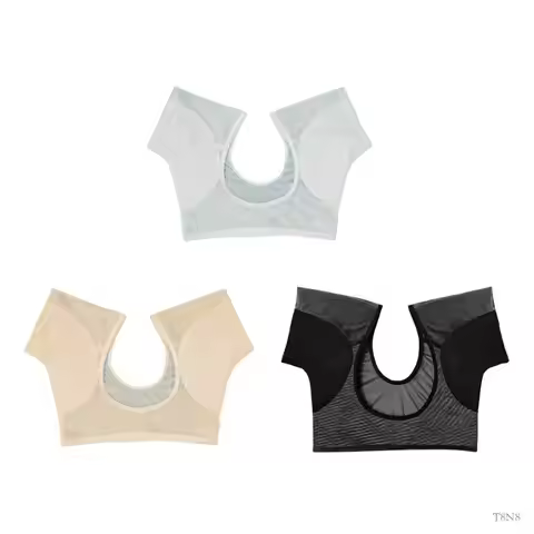 T8NB Underarm Sweat Pad Vest Armpit Sweat Proof T-Shirt Anti Sweat Short Sleeve Top