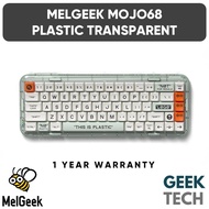 MelGeek Mojo68 Plastic Transparent 65% Compact 68-Key Fully-Assembled Multi-Mode Wireless Mechanical