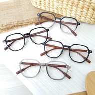NORMAL/MINUS GLASSES/CYLINDER MEN &Wanita HEXAGONAL FRAME COMBINATION OF PLASTIC AND WOOD 75232