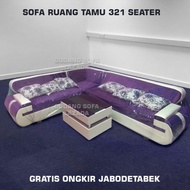 Sofa Ruang tamu Jumbo 321 Plus Meja | Minimalis dan Modern. Kapasitas 6-7 Orang. Sofa tamu, sofa mur