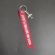 Aviation Ribbon Kiss me before flight Kiss me before flight Keychain Unique Jacket Ornaments