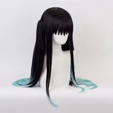 Demon Slayer Anime Tokitou Muichirou Cosplay Wig Muichiro Tokito Wig Heat Resistant Synthetic Hair W