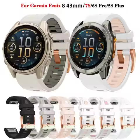 QuickFit 20mm Watch Band For Garmin Fenix 8-43mm/nstinct 2S/Mk2S/ Mk3 Mk3i (43mm)/Epix Pro 2(42mm) 7