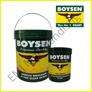 ♞,♘,♙EMJ Boysen B700 Acrylic Emulsion Clear Gloss Liter topcoat for latex concrete wall paint