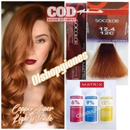 Matrix Socolor Cat Rambut Varian Coklat Blonde Copper + oxydant