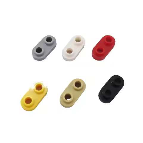 10PCS 35480 Round 1 x 2 with Open Stud Short Circle with 2 holes Block Moc Compatible with Brick DIY