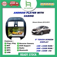 [Free Reverse Camera] Nissan Almera 2012-2015 Fultron 9" Car Android T3L Player Plug And Play Socket Casing Wifi GPS Bluetooth DVR Reverse Camera