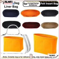 ALMA Insert Bag, Felt Storage Bags Liner Bag, Multi-Pocket Travel Bucket Bag Bag Organizer for Longchamp ROSEAU