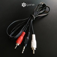 [QrhYK-t] 1.2m 3.9 Feet 3.5mm Plug Ja to 2RCA Male Audio Cable Splitter Phone to Speaker new