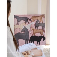 TEXDREAM Attitude Dream Horse/Art Inkjet Living Room Decoration Painting Medieval Restaurant Drawer 