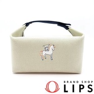 愛馬仕 Bride à Black Cabriole GM Toile H 女士手提包，綠色/珍珠色 [二手]