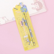 【Exclusive Discount】 5pcs/set Cartoon Astronaut Stationery Set Cute Pencil Sharpener Eraser Ruler Ka