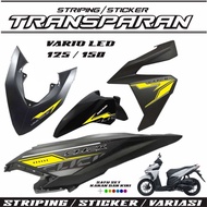 TRANSPARENT VARIO 125 LED STRIPING VARIO LED 125 STICKER/ VARIO STRIPING NEW MOTIF STICKER
