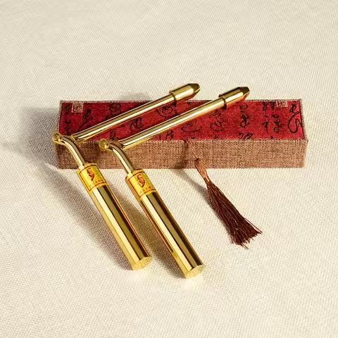 【1 Pair】Dowsing Rod Pure Copper Yanggong Dragon Ruler, Finding, Point Point, Energy Magnetic Field, 