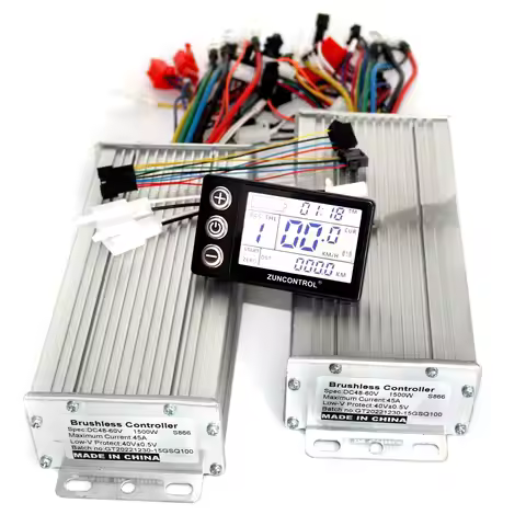 Dual drive 48V/60V 1500W BLDC Electric scooter controller E-bike 2 pcs brushless speed driver and 1P