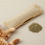 Durable Catnip Pillow Toy for Cats, Jute Scratcher & Candy-Inspired Chew Teeth Cleaner