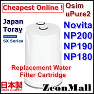 Novita NP200 NP190 NP180 OSIM UPURE 2 Compatible Replacement Water Filter Cartridge (Made IN Japan)