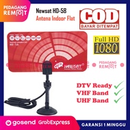 Antena TV Indoor Flat / Antena Untuk TV Tuner NS HD-58 Antena Digital Support VHF UHF + Kabel 1,3M F