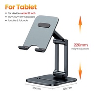 Baseus Phone Holder Desk Mobile Phone Stand Foldable Metal Tablet Holder Support For iPhone 13 12 iPad Pro Air Universal Holder