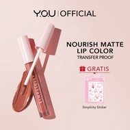 YOU Simplicity Matte Lip Color | Transferproof | Pigmented Lipstick | Moisturizing Lips