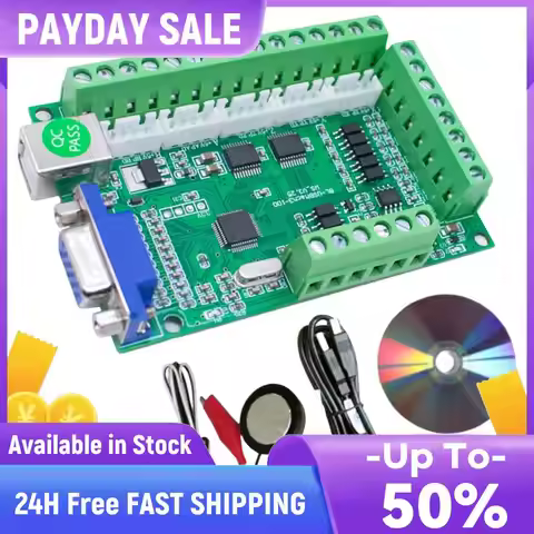 5 Axis CNC Board for Mach3 V3.25 Z Sensor USB 5 Axis Breakout Board CNC USB Breakout Board for Engra